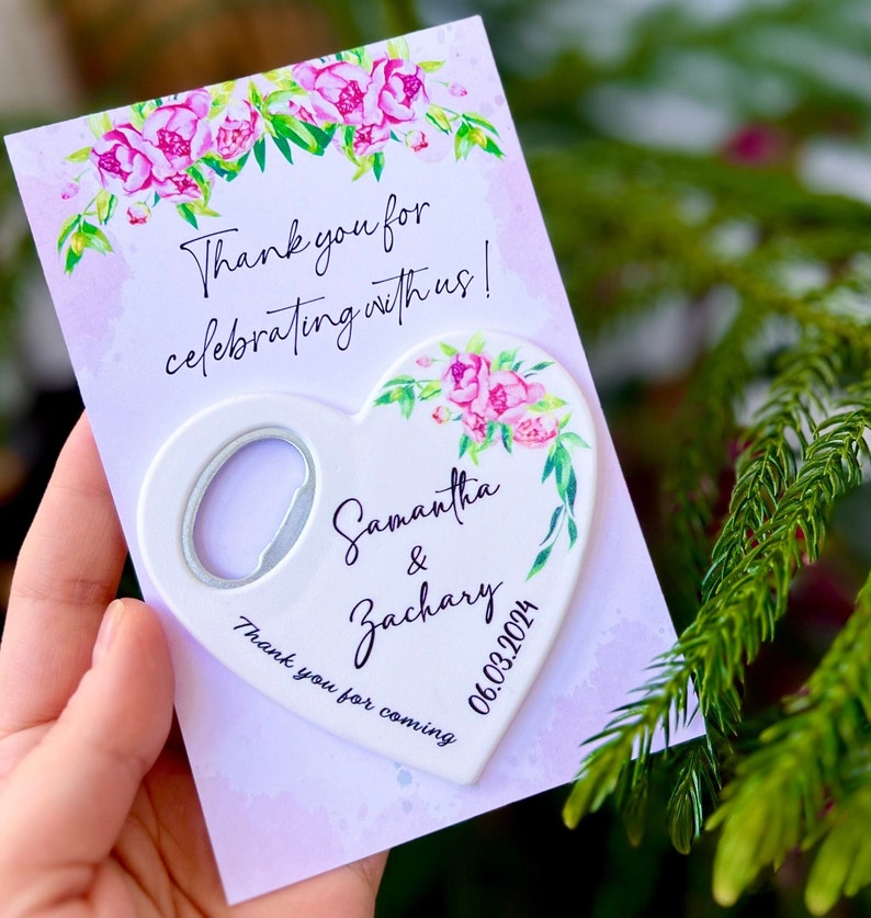 Wedding favors for guests in bulk, Wedding bottle opener favors image 1