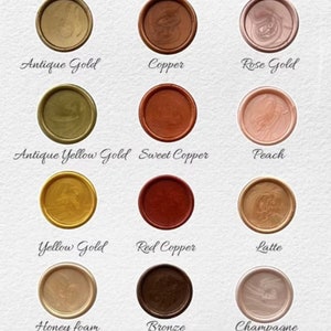 Wedding wax seal colors