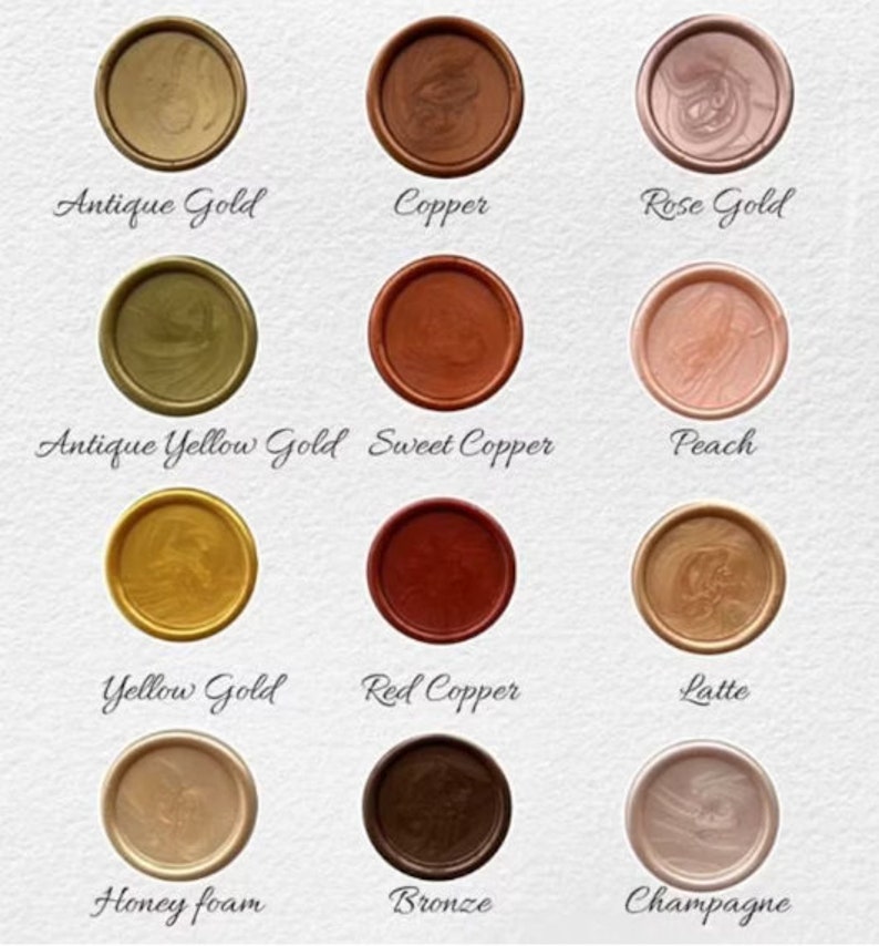 Wedding wax seal colors