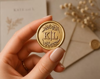 Sigilli in ceralacca per inviti di matrimonio: adesivi autoadesivi con monogramma
