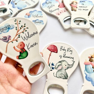 Magnet baby shower favors for guests girl and boy, Bottle opener baby shower favors for girl and boy in bulk