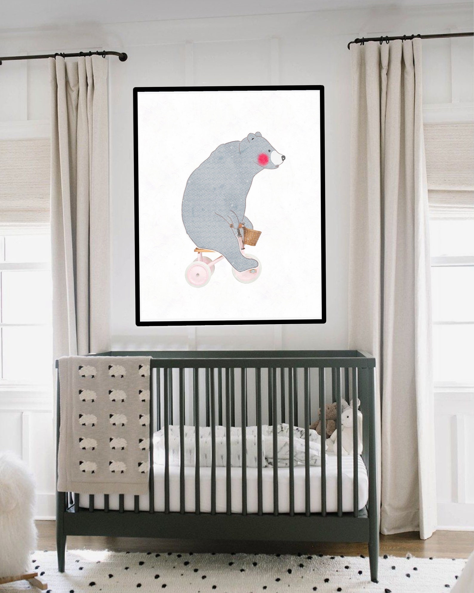 DIGITAL INSTANT DOWNLOAD Bear nursery wall decor art print Etsy