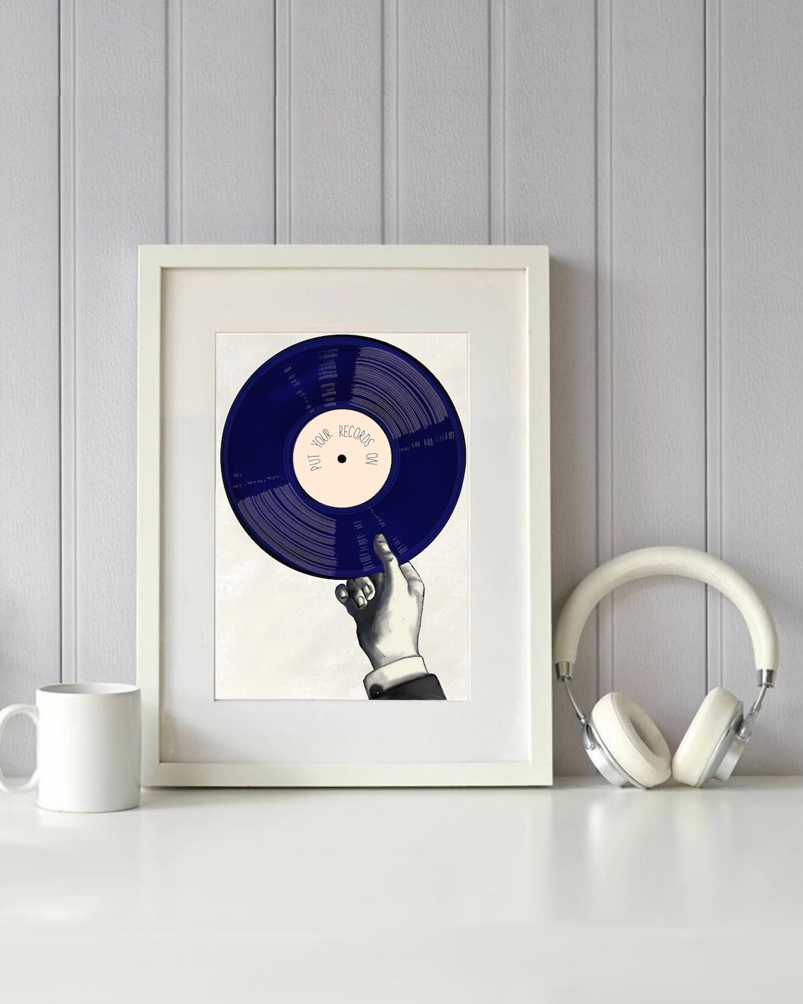 DIGITAL INSTANT DOWNLOAD vintage put your records on wall art Etsy