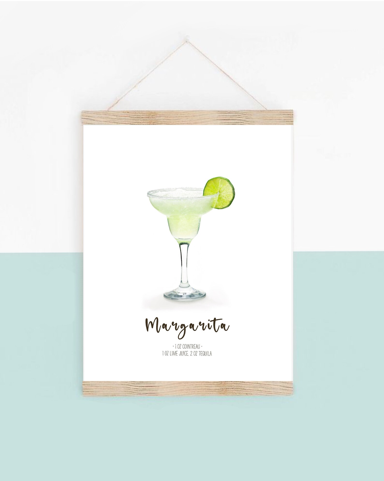 Summer cocktail Margarita wall art print decor poster Etsy