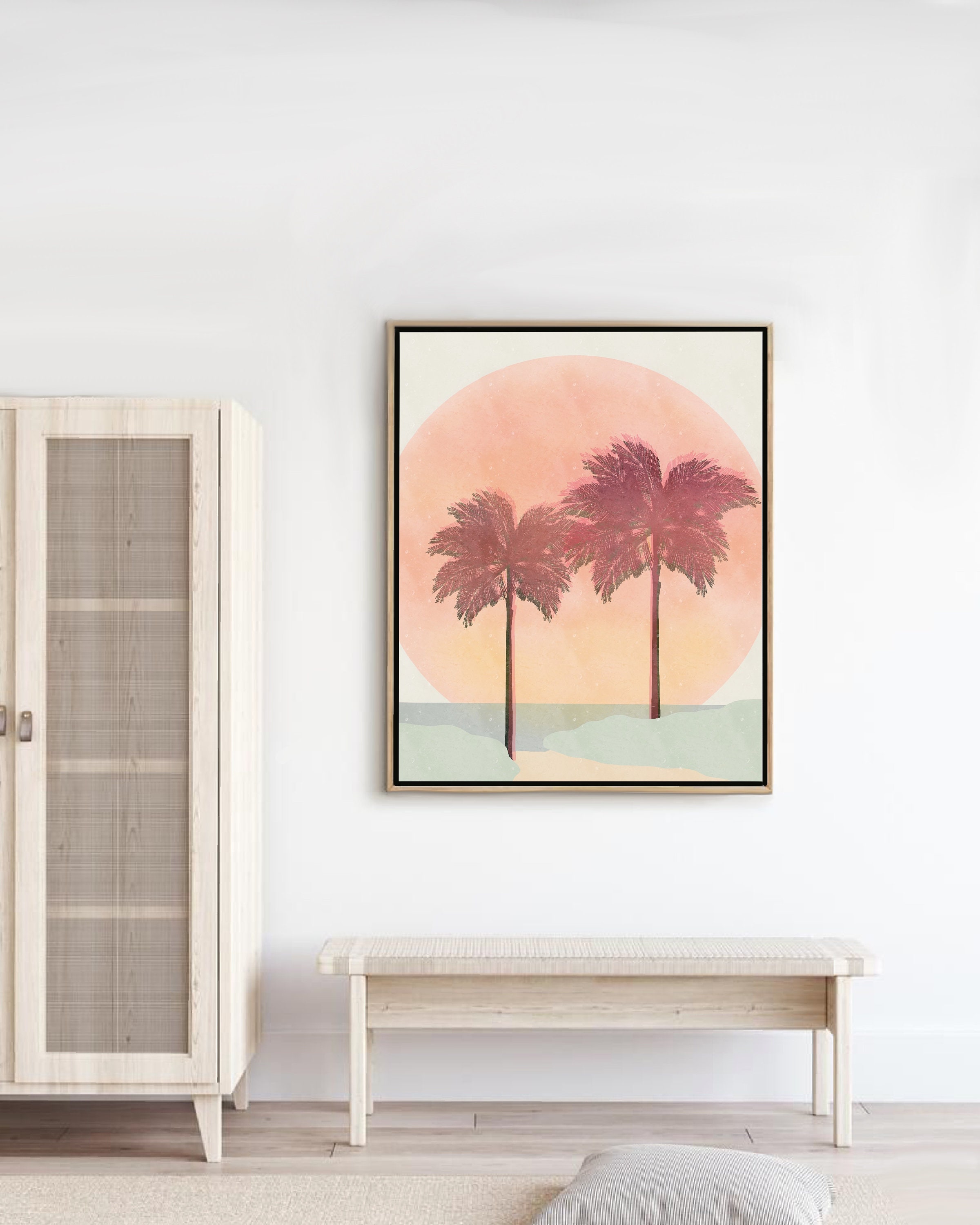 DIGITAL INSTANT DOWNLOAD sunset beach palm tree ocean view | Etsy