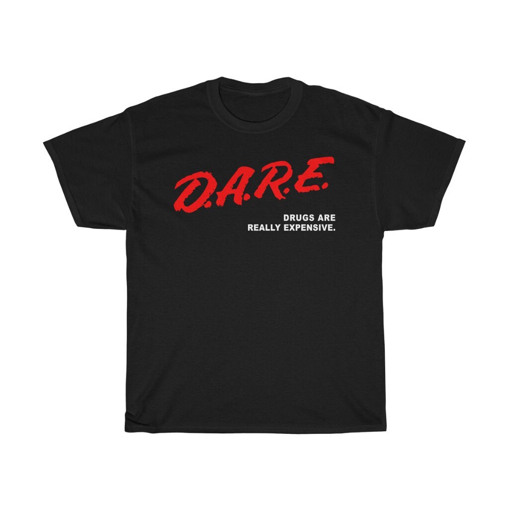 DARE Drugs are Really Expensive Unisex Heavy Cotton Tee, D.A.R.E., 19…