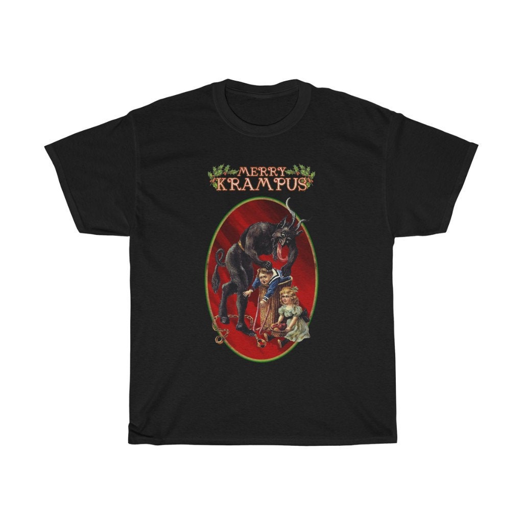 Gruss vom Krampus Occult Germanic Christmas Demon Satan design T-shirt
