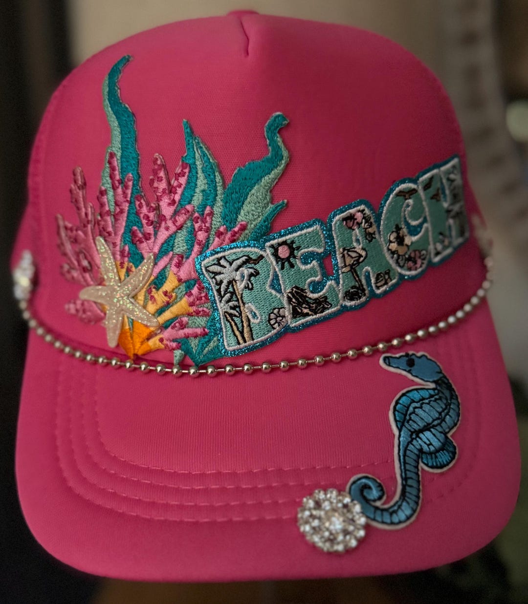 Pink Rv Hat Dark Pink Beach Trucker Hat - Etsy