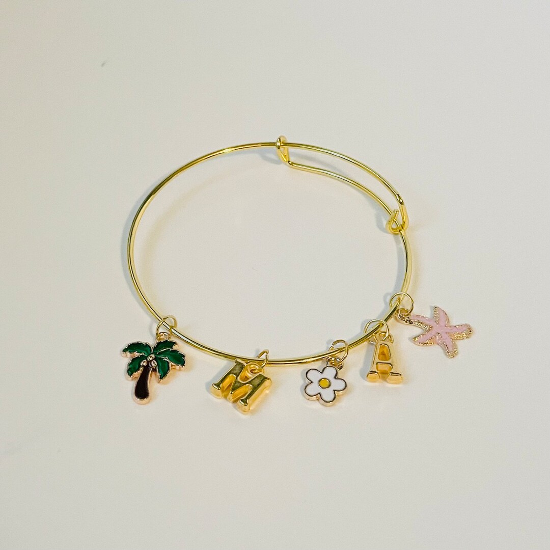 Beach Charm Bracelet I Personalized Charm Bracelet I Design Your Own I Charm Bracelet I Initial
