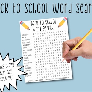 Búsqueda de palabras I Regreso a la escuela I Búsqueda de palabras para primaria I Búsqueda de palabras para niños I Búsqueda de palabras para la escuela