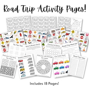 Road Trip Games I Road Trip Printable I Vacation Games I Road trip Activities I License plate game I Printable Kids Games I Road Trip Kit
