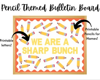 Back to School Bulletin Board I Pencil Themed Bulletin Board I Pun Bulletin Board I We are a Sharp Bunch Bulletin Board