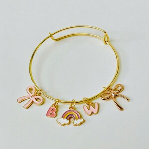 Rainbow Charm Bracelet I Personalized Charm Bracelet I Design your own I Charm Bracelet I Initial Bracelet