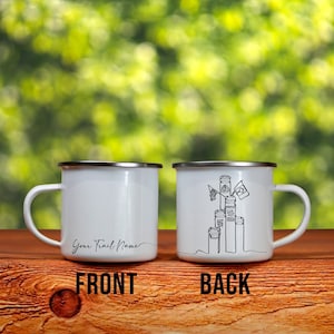 Individualisierbarer Pacific Crest Trail Camp Mug - Line Art