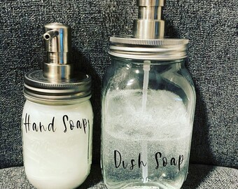 Distribuidores de sabonete Mason Jar