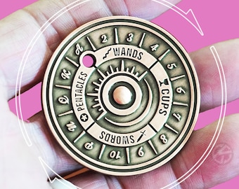Tarot Coin – Spinning Tarot Deck Replacement, Divination Tool &  Psychic Readings for Fortune Telling, w 78 Major Minor Arcana Cards