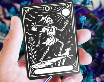 Personalized Engraved Metal Tarot Card: The Fool - Custom Spiritual Gift