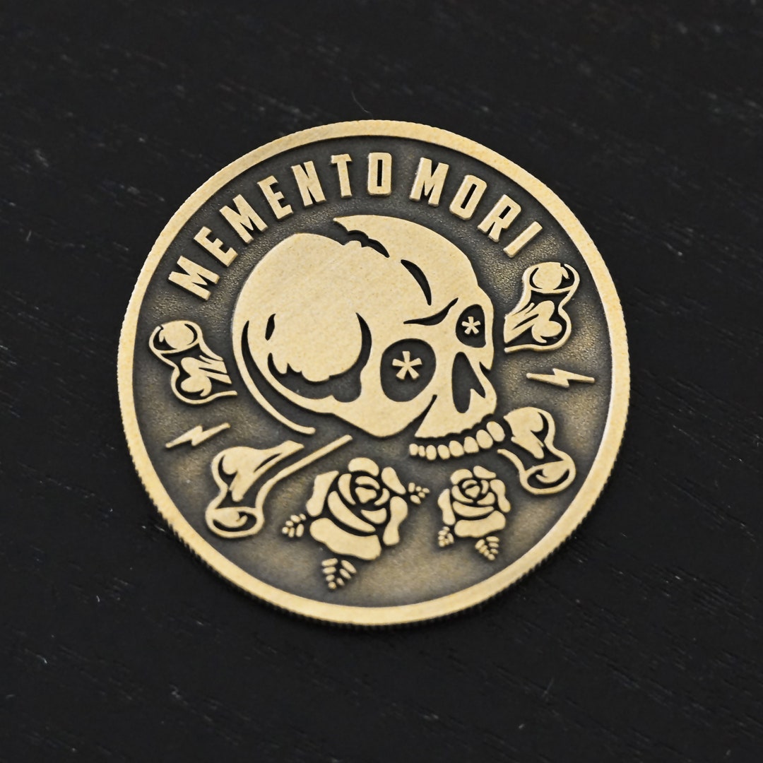 Momento Mori Memento Mori & Memento Vivere Challenge Coin - Stoic EDC  Philosophical Coin Memento Mori Vivere Stoic Philosophical EDC Coin