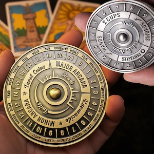 Baraja de monedas de disco de tarot giratorio: 78 cartas arcanas