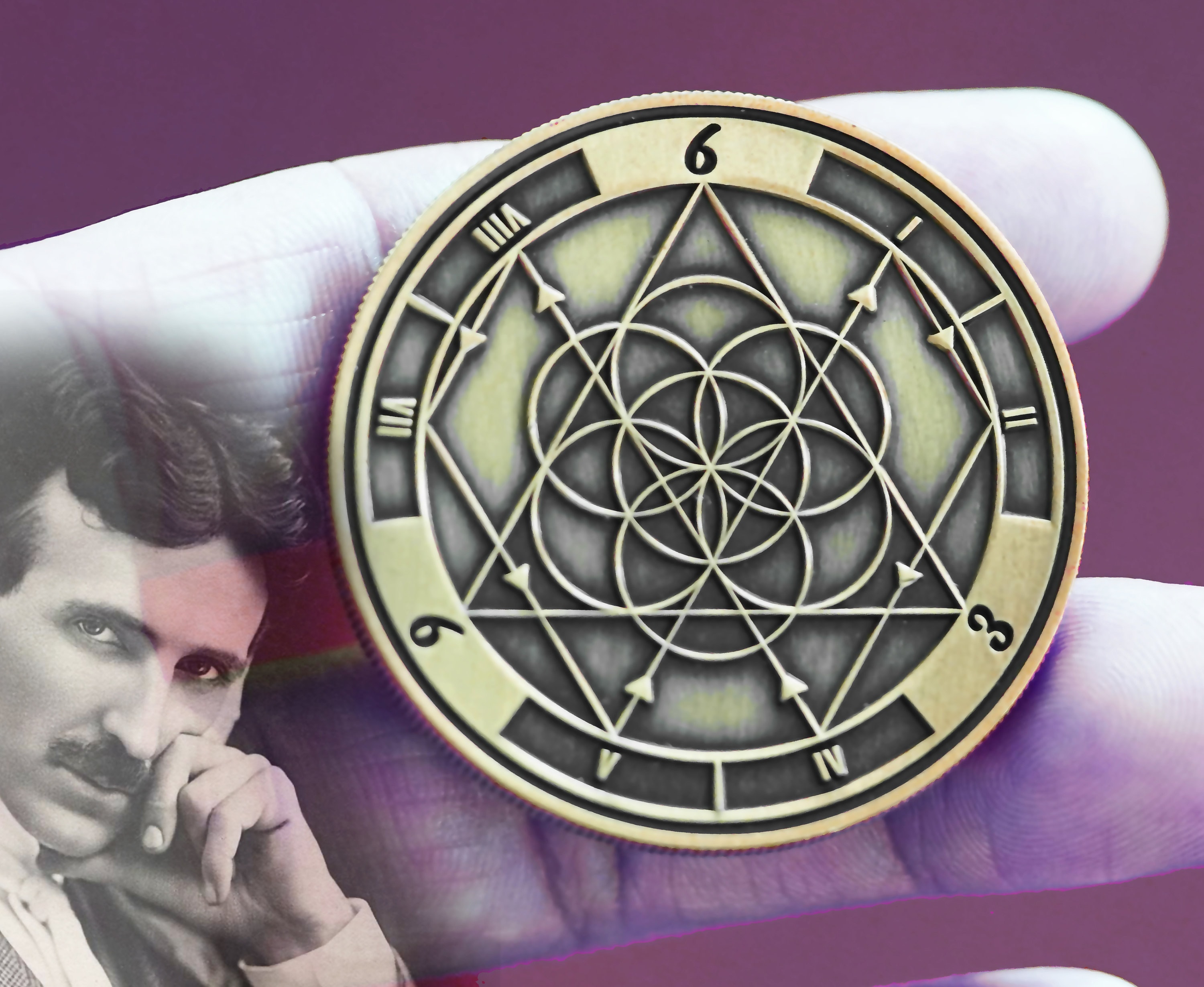 369回転マニフェストツール、ニコラ・テスラによる宇宙の鍵コイン