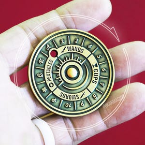 La pièce du tarot - Jeu de cartes de tarot tournant avec 78 arcanes majeurs et mineurs, roulette de tarot divinatoire, cadeaux de sorcière révélateurs de bonne aventure - Fourmi. Or