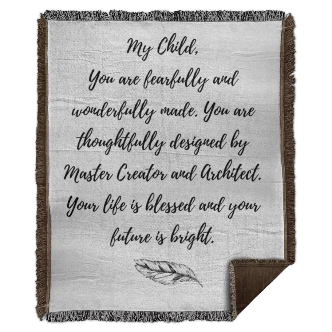 The Blessing Woven Blanket 50 X 60 Etsy