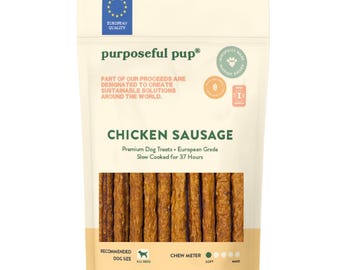 All-Natural Canine Delight: Doggie Treats with Chicken Sausage - Set of 10