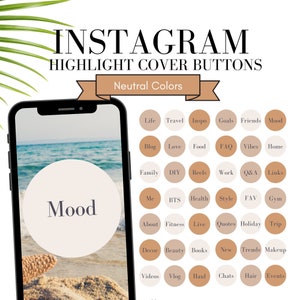 Iconos destacados de Instagram, portadas destacadas de carretes de Instagram, minimalista, ícono de Instagram de texto, portada de historia de Instagram natural, carretes