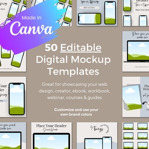 Instagram Template | Digital Product Mockups | Template | Social Media mock-ups | Phone Mockups | Canva Mockup | Editable Canva