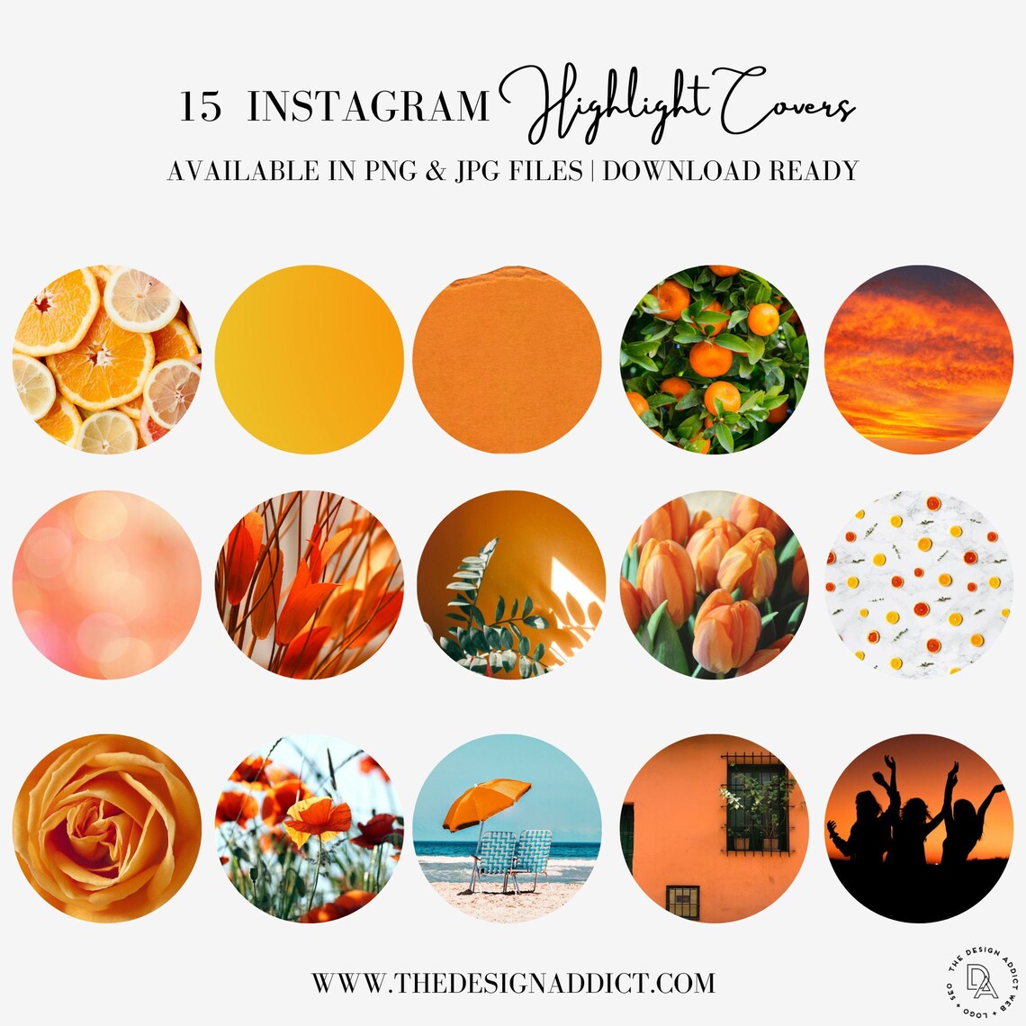 Orange Instagram Highlight Cover IG Cover Instagram Etsy