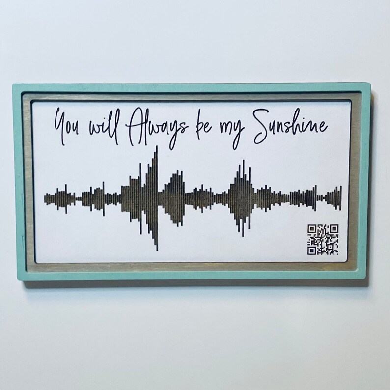 Voice Recording Gift Soundwave Art QR Code Memorial Art Etsy