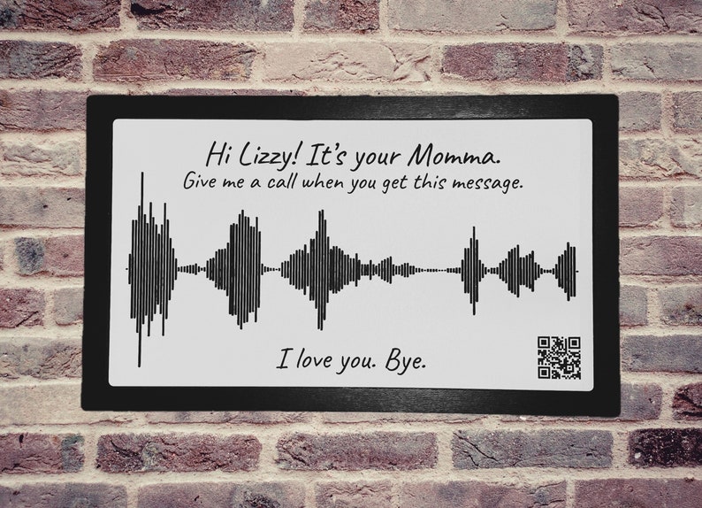 Voice Recording Gift Soundwave Art QR Code Memorial Art Etsy