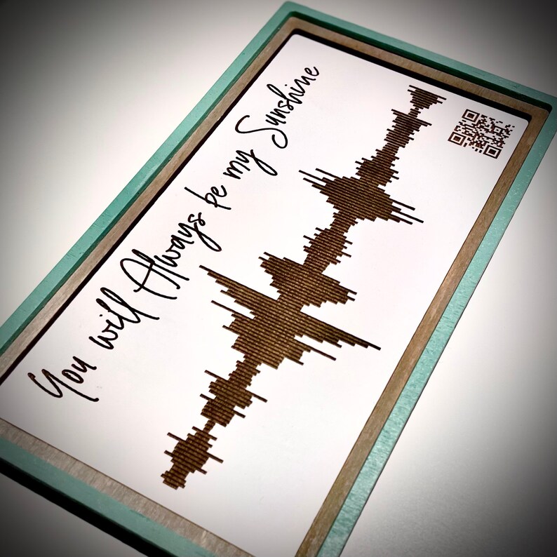 Voice Recording Gift Soundwave Art QR Code Memorial Art Etsy