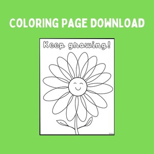 Keep Growing- Coloring Page- Digital Download- Digital File - Coloring Sheet - Kids Coloring Sheets - Kids Coloring Pages- Coloring Book