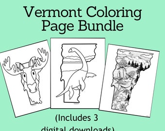 Vermont Coloring Pages – Positive Affirmations for Kids (Digital Download)