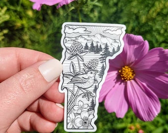 Vermont State Vinyl Sticker – Waterproof VT Decal