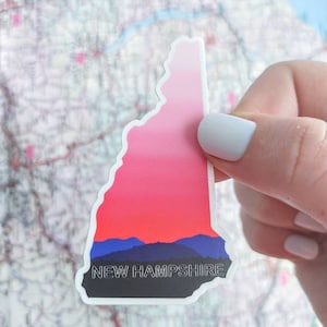 New Hampshire Sticker - New Hampshire State sticker - NH sticker - affordable sticker - gift ideas - gifts for - waterproof sticker