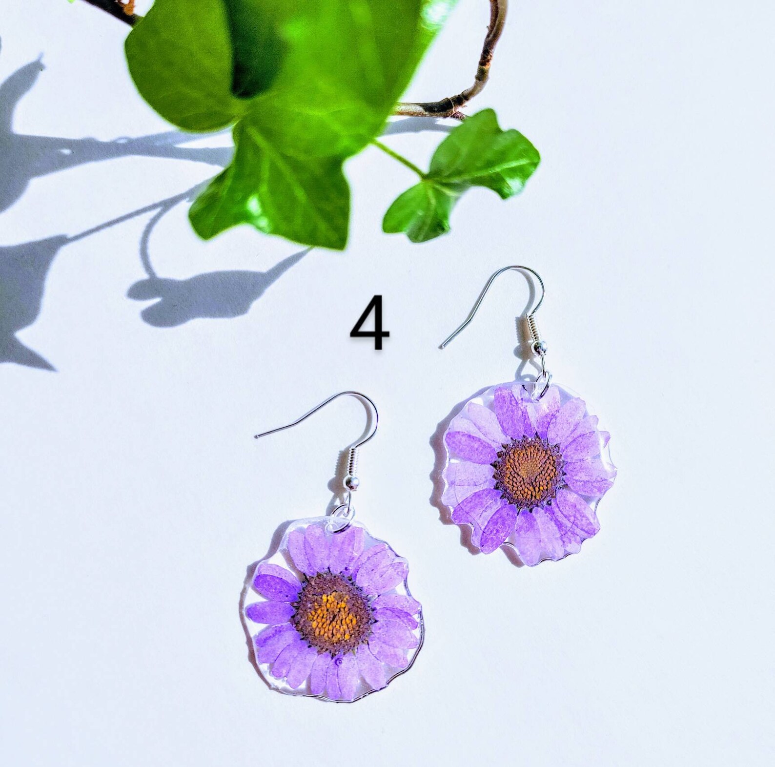 Pressed flower earrings Outlet