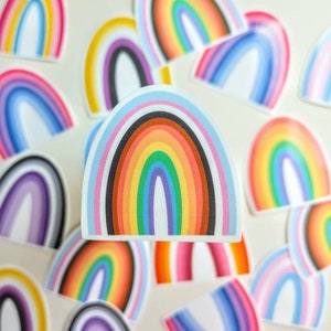 Pride stickers Asexual Pansexual Transgender Genderfluid Lesbian Progress Flag Nonbinary Bisexual LGBTQIA LGBTQ Waterproof Stickers Gifts