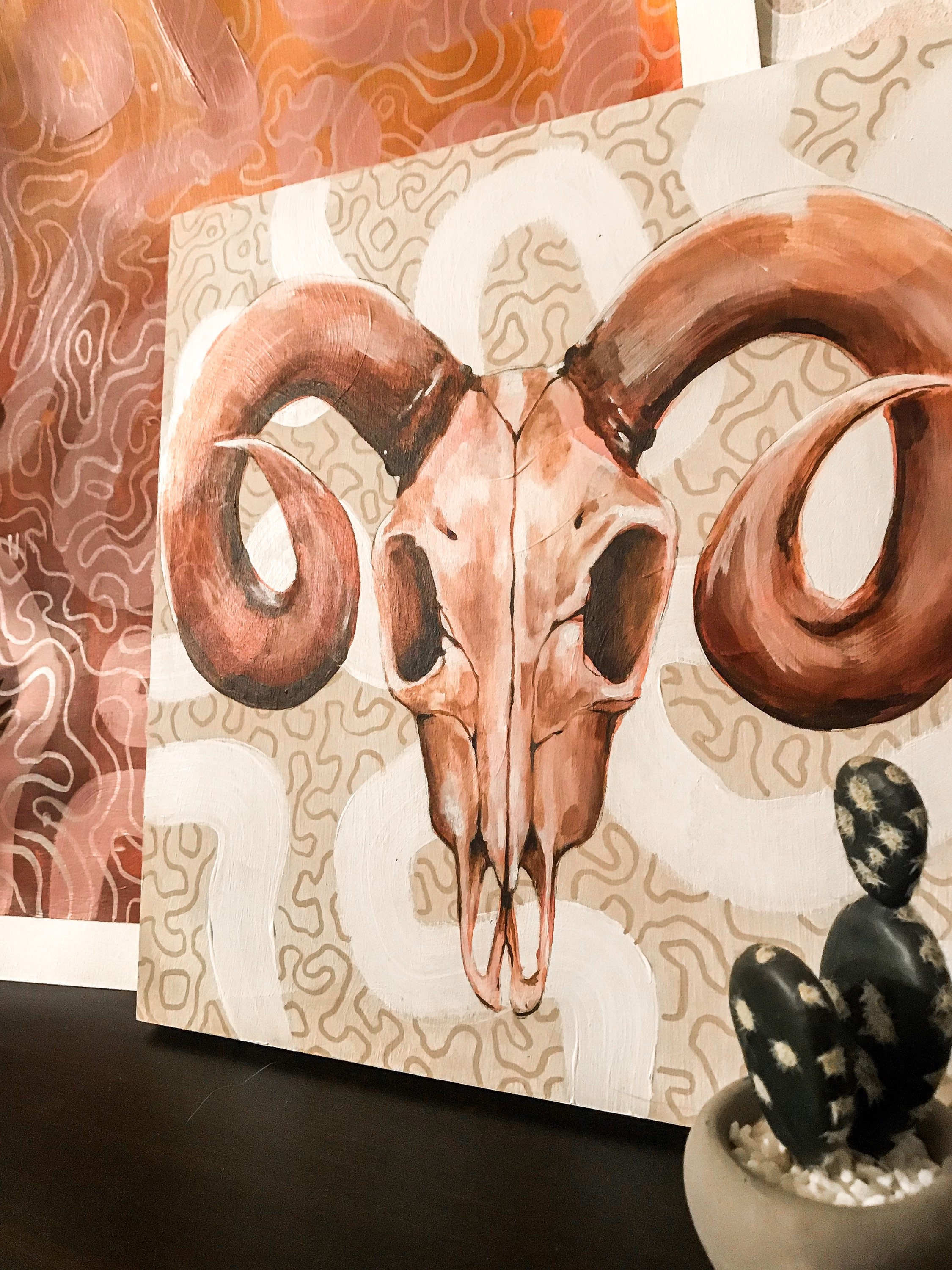 Jovial 1 Original Acrylic Painting on Wood Board Etsy UK