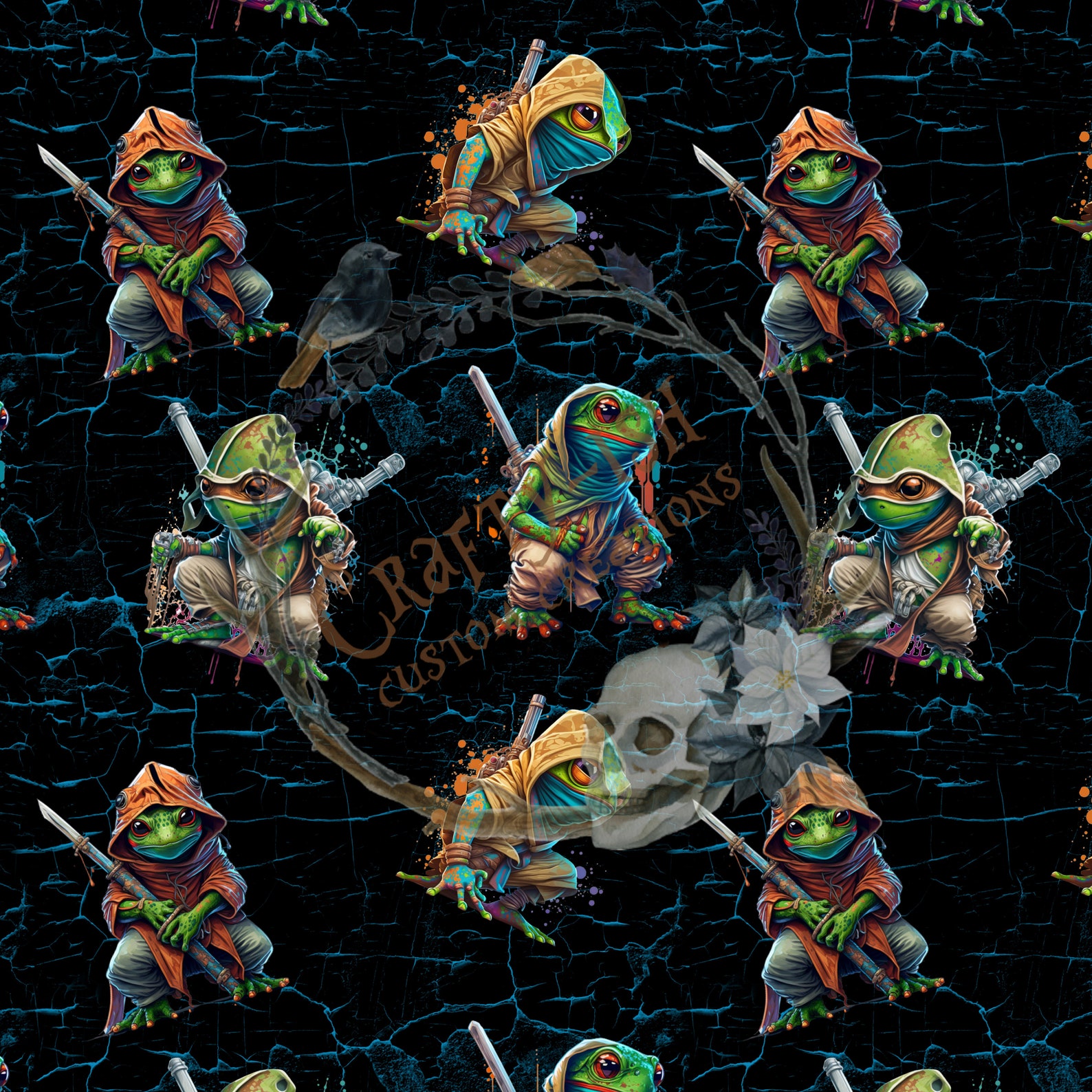 Frogninja Seamless File - Etsy