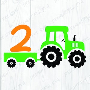 Birthday Tractor SVG, Farm SVG, Birthday SVG Cutting files for Silhouette Cameo, ScanNCut, Cricut