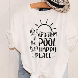 Día bebiendo SVG, Piscina svg, Verano svg, Divertido svg para camisas, Alcohol svg, Camping, Cortar archivos para Silhouette Cameo, ScanNCut, Cricut