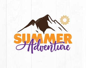 Sommer Abenteuer SVG, Sommer svg, Strand Shirt SVG, Aloha Strände SVG, Sommer Zitat SVG, Schnittdateien, für Silhouette Cameo, ScanNCut, Cricut