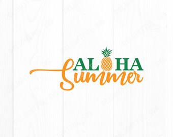 Aloha SVG, Hawaii svg, Sommer svg, Beach Shirt SVG, Aloha Beaches SVG, Sommer Zitat SVG, Cut Files, für Silhouette Cameo, ScanNCut, Cricut