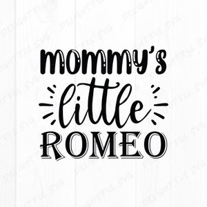 Il piccolo Romeo della mamma in formato SVG, Bambini in formato SVG, San Valentino in formato Svg, Camicia di San Valentino in formato Svg, File di taglio di San Valentino, Cuore di San Valentino in formato SVG, ScanNCut, Cricut