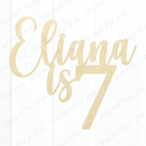 Gâteau personnalisé topper svg | Gâteau topper svg | Nom & Age Birthday Cake topper Svg Cutting files for Silhouette Cameo, ScanNCut, Cricut