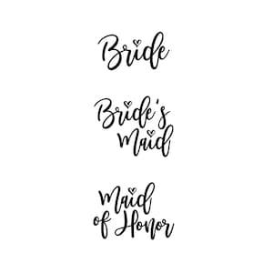 Braut SVG, Brautjungfer SVG, Trauzeugin SVG, geschnitten Datei, Silhouette SVG Schneidedateien für Silhouette Cameo, ScanNCut, Cricut