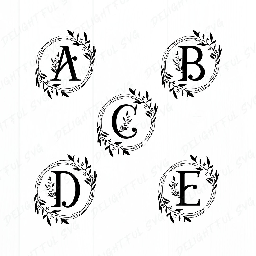 Decorative Leaves Alphabet Svg Decorative Alphabet SVG - Etsy