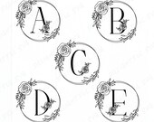 Flower Alphabet svg, Botanical Alphabet SVG, Floral alphabet svg, Alphabet svg, Flowers monogram SVG Cutting files for Silhouette Cameo